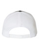 Dick in White Heat Pressed Grey on White Curved Bill Hat - Adult Mesh Trucker Snap Back Cap