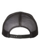 Dick in Yellow Heat Pressed Grey on Black Curved Bill Hat - Adult Mesh Trucker Snap Back Cap