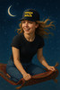 Star Force Republic Knight Green on Black Patch Heat Welded Flexfit Black Curve Bill Hat - Adult Stretch Cap