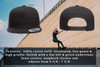 Back and Side view of the Rock Star of David Jewish Flocked Heat Pressed Flat Bill Hat