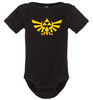 zelda Legend Triforce Power of  Wisdom & Courage Baby One Piece & Infant Black Bodysuit