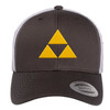 Grey Black Curved Trucker Triangles Yellow