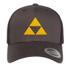 Grey White Curved Trucker Triangles Yellow