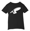 Star Voyage Trek Enterprise Ship Baby Infant & Toddler Black T-shirt