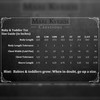 Mari Kyrios baby and child t-shirt size guide