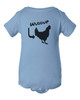 What Up Chicken Butt Funny Baby Onesie & Infant Light Blue Bodysuit