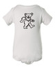 Dancing Bear Baby Grateful Hippie Dead Music Baby Onesie & Infant White Bodysuit