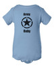 Army Baby Light Blue Fun, Cool Baby Onesie & Infant Bodysuit