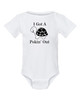 Turtle Poking Out Funny Baby Onesie & Infant White Bodysuit