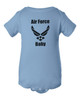 Air Force Baby Light Blue Fun, Cool Baby Onesie & Infant Bodysuit