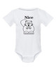Nice Beaver Funny Baby Onesie & Infant White Bodysuit