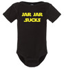 Jar Jar Sucks Star Force Funny Baby Onesie & Infant Black Bodysuit