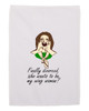 Divorce Gift Hand Towel for Women Wing Woman White 11x18 Inches