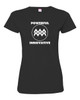 Astrology Zodiac Power Women Custom Cotton Fitted T-Shirt - Black Aquarius