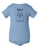 Nice Beaver Funny Baby Onesie & Infant Blue Bodysuit