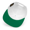 Middle Finger Original Heat Pressed Flat Bill Hat - Adult White Twill Snap Back Adjustable Cap