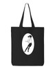 Ska Rude Girl Dancing Punk Rock Cotton Canvas Reusable Shopping Bag 27L Large Black Tote