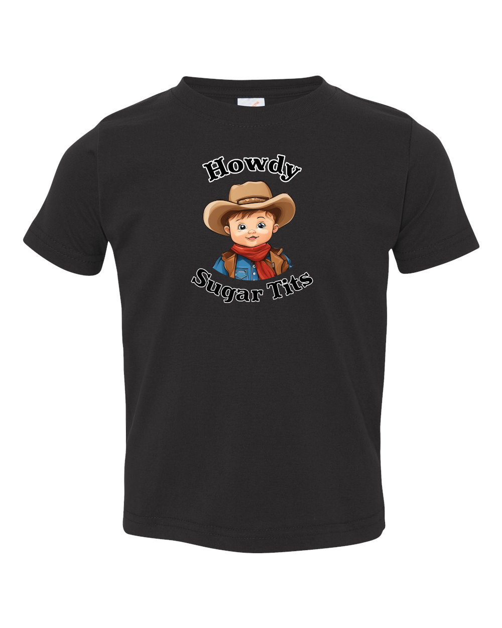 Howdy Sugar Cowboy Funny Original Baby Infant & Toddler Black T-Shirt