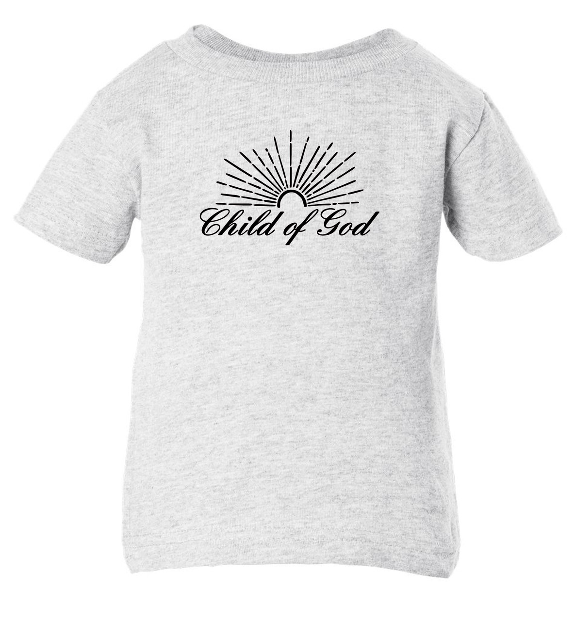 Christian Child of God Religious Cotton Baby Infant & Toddler Ash Short Sleeve T-shirt Christian Child of God Religious Cotton Baby Infant & Toddler Ash Short Sleeve T-shirt