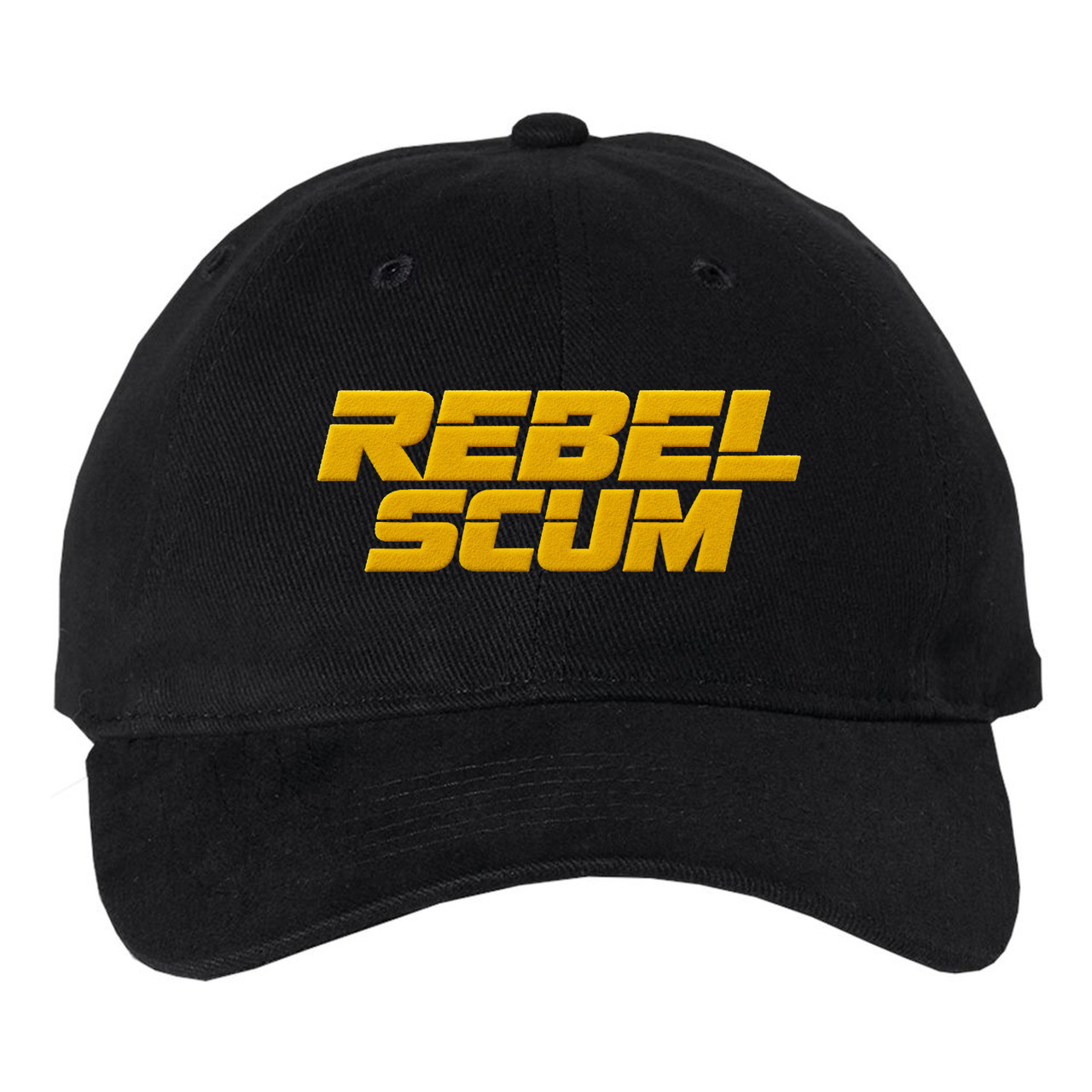 Black Dad Hat Scum Yellow