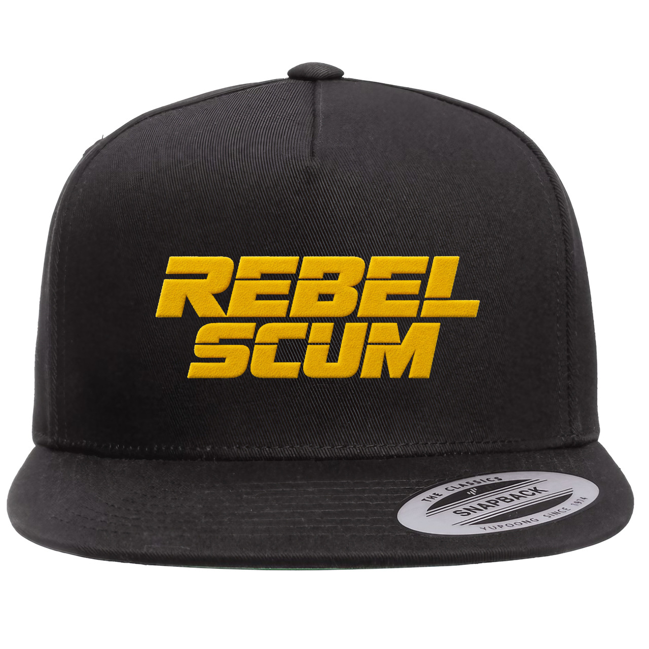 Black Flat Bill Scum Yellow