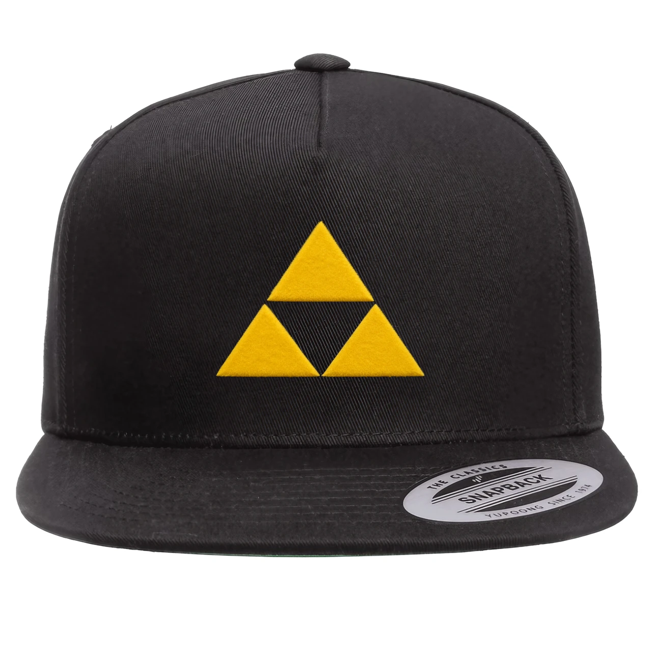 Black Flat Bill Triangles Yellow