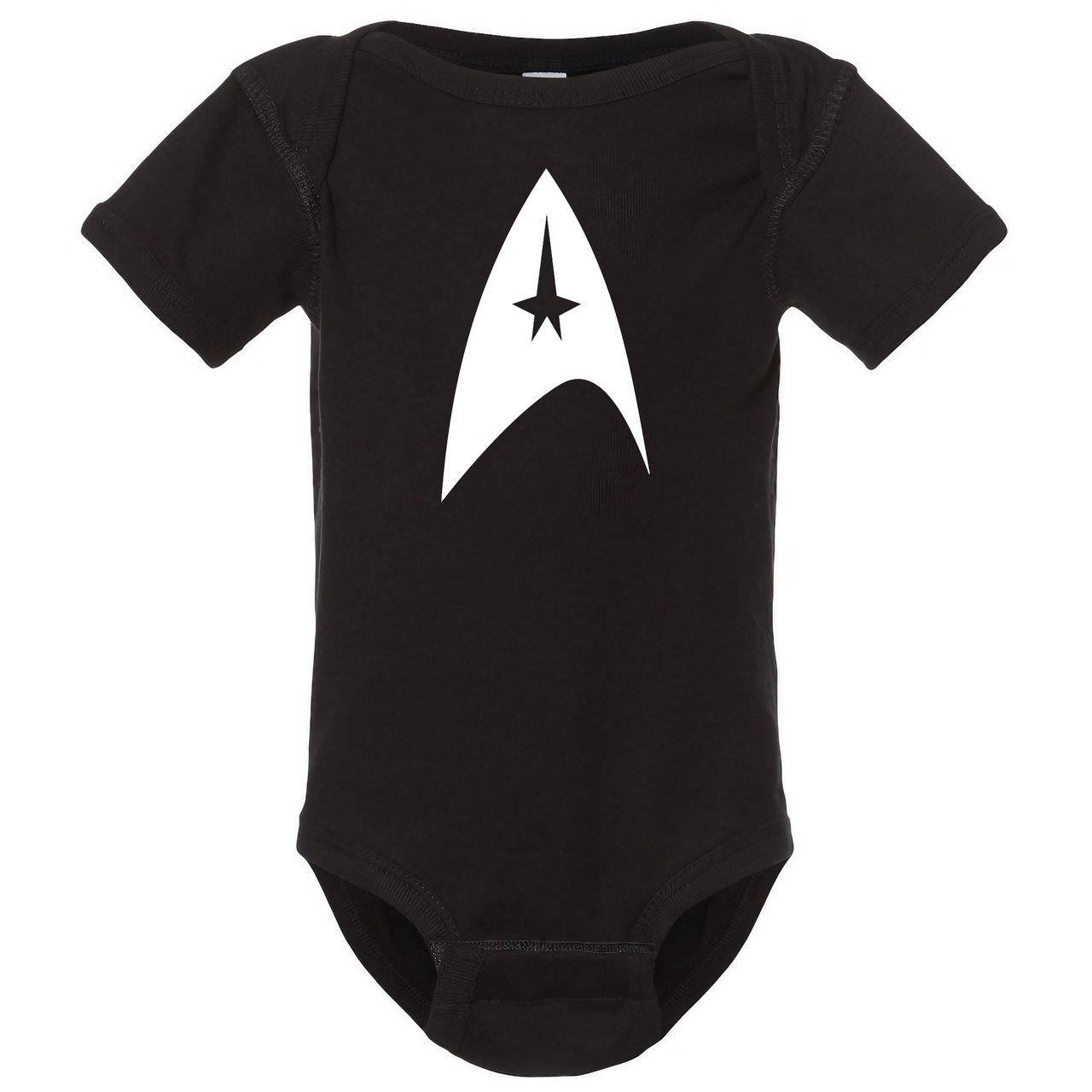 Star Voyage Trek Emblem Baby Onesie & Infant Black Bodysuit