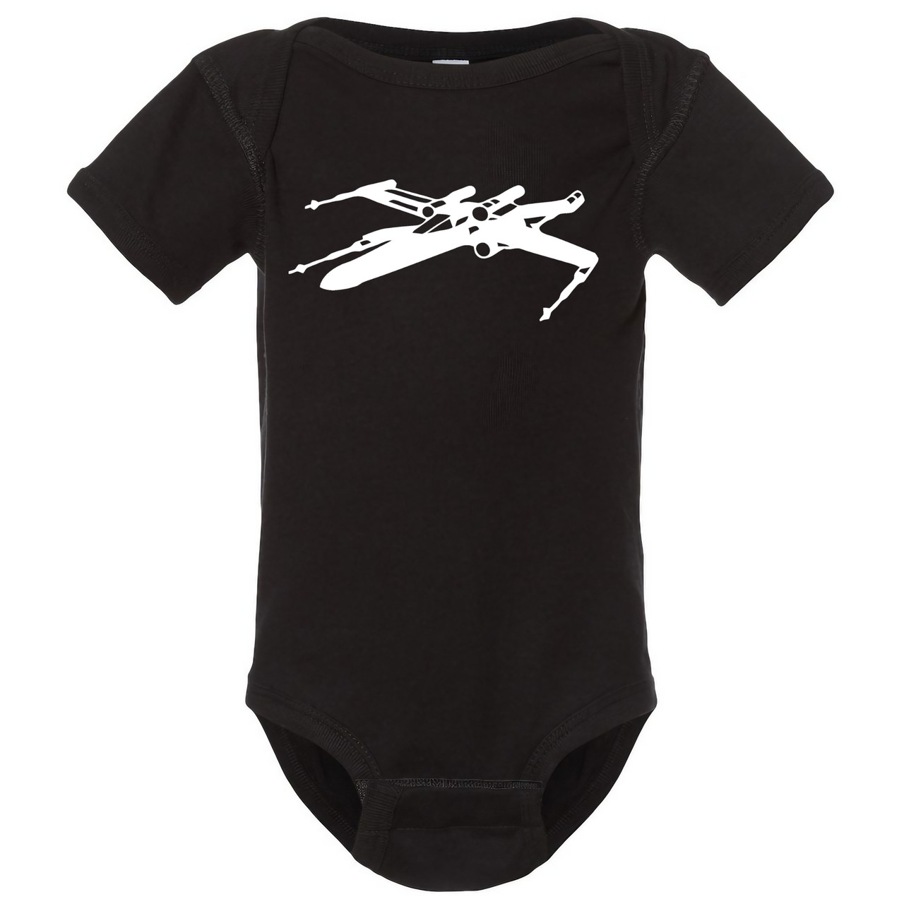 Star Force Wars X Ship Wing Baby Onesie & Infant Black Bodysuit