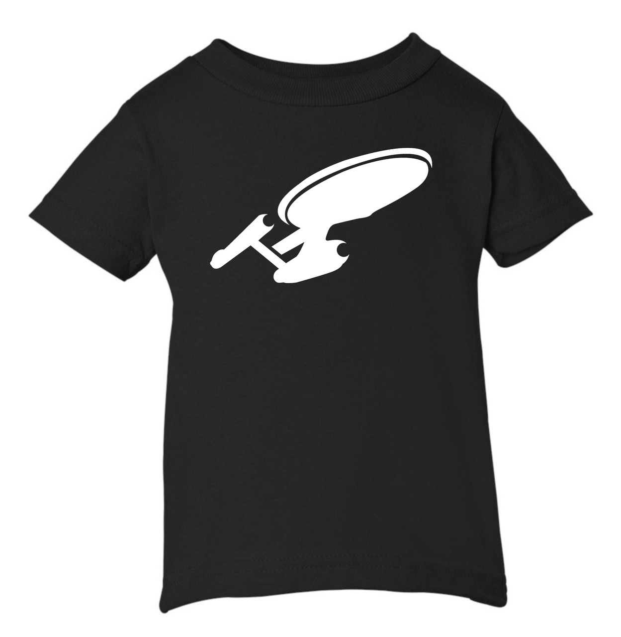 Star Voyage Trek Enterprise Ship Baby Infant & Toddler Black T-shirt