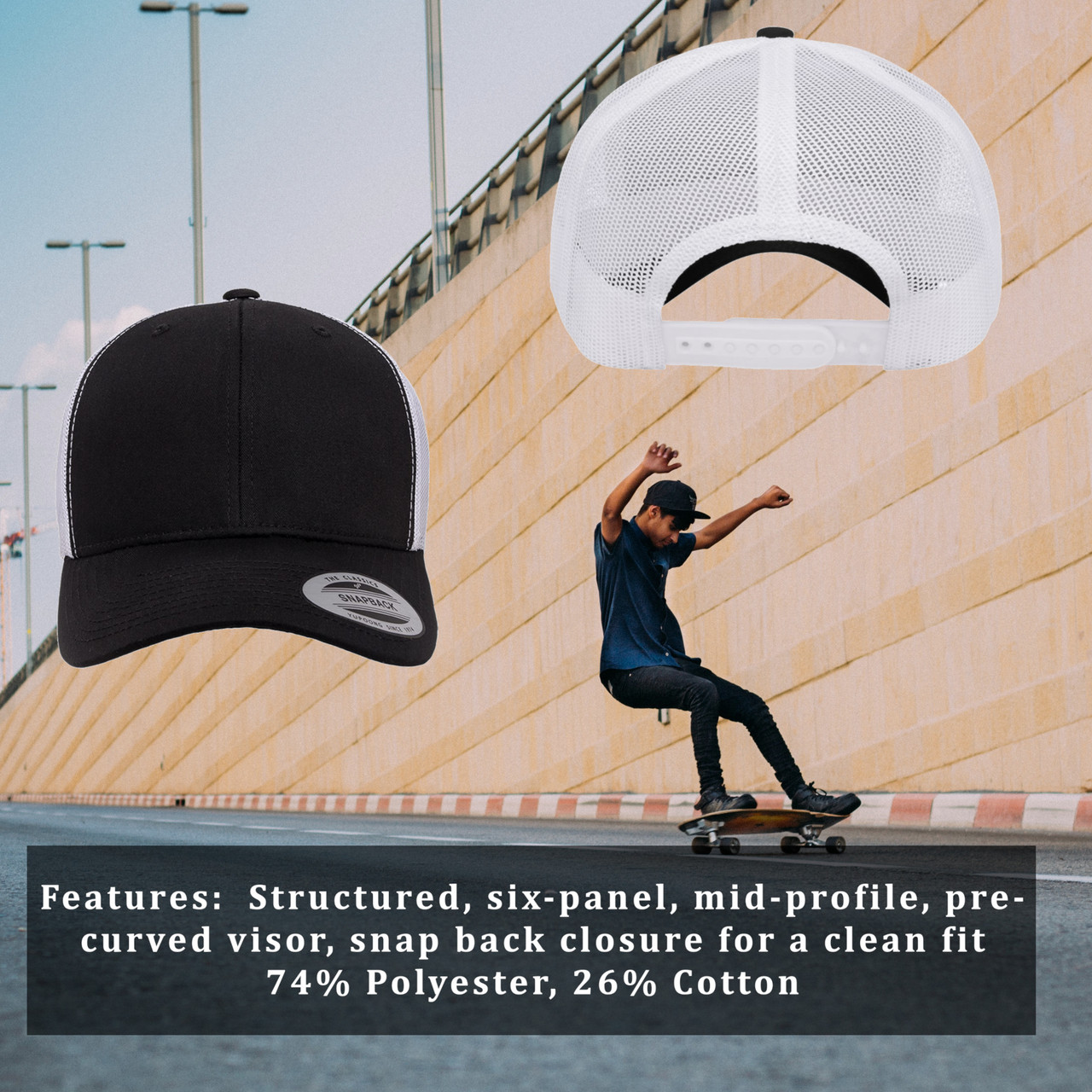 Wait and Bleed Red Heat Pressed Slipknot Black on Black Curved Bill Hat - Adult Mesh Trucker Snapback Cap