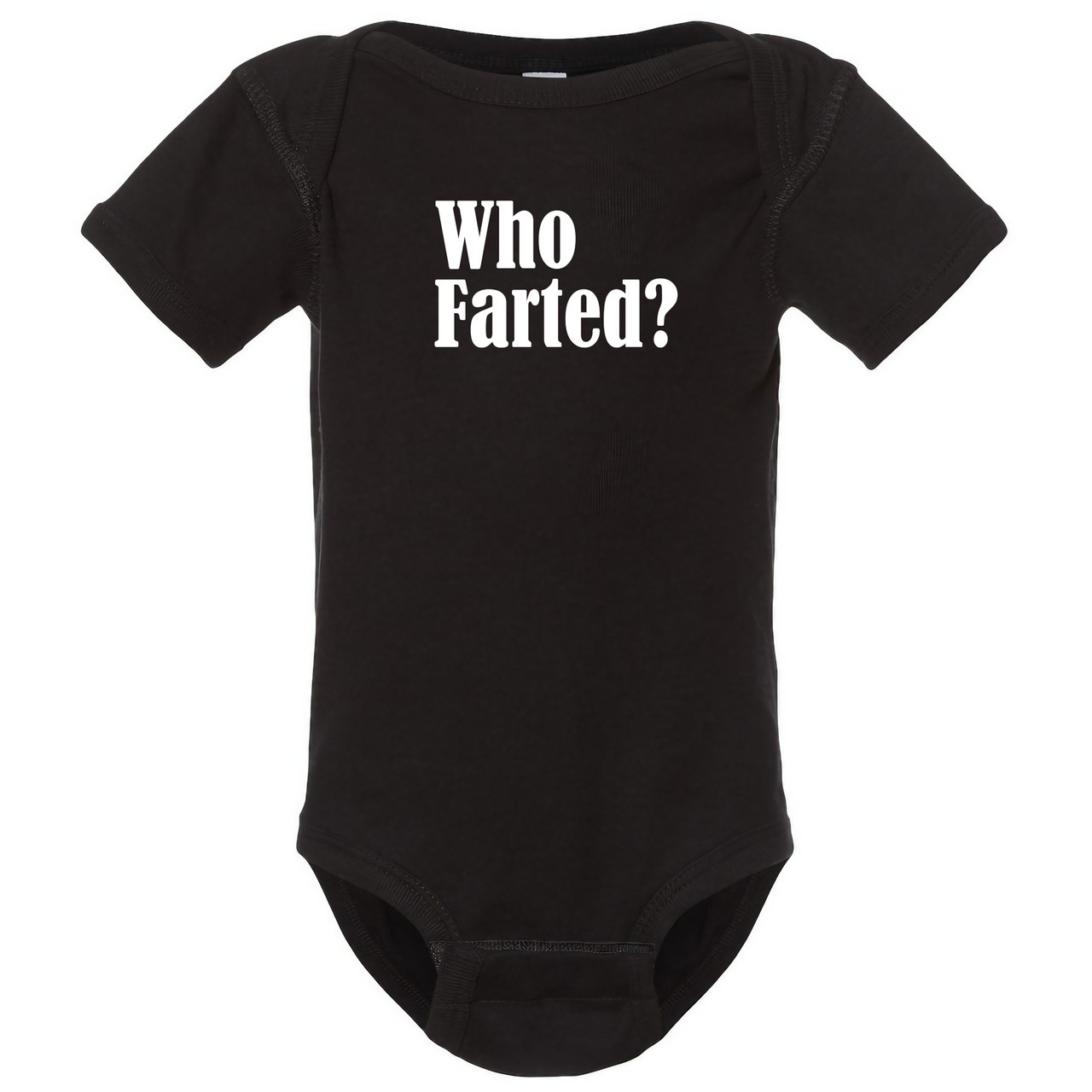 Who Farted Funny Baby Onesie & Infant Black Bodysuit