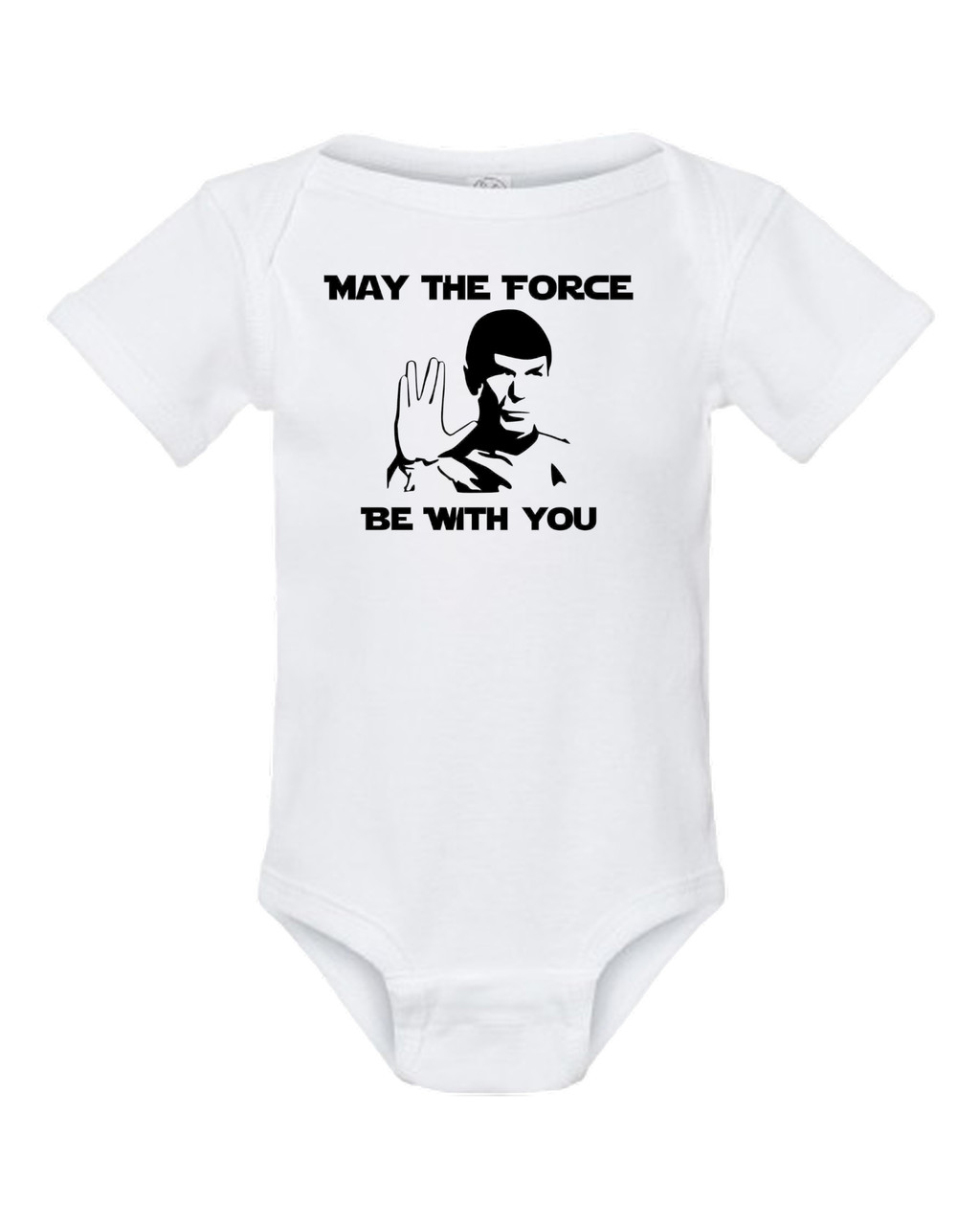 Star Force Trek Wars Spock Parody Sci-Fi Funny Baby Onesie & Infant White Bodysuit