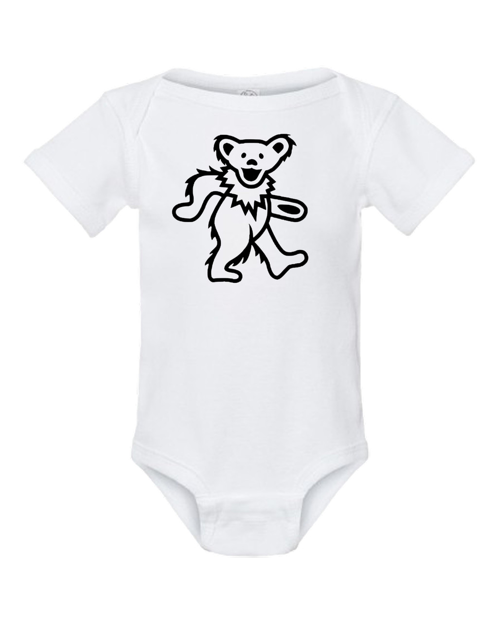 Dancing Bear Baby Grateful Hippie Dead Music Baby Onesie & Infant White Bodysuit