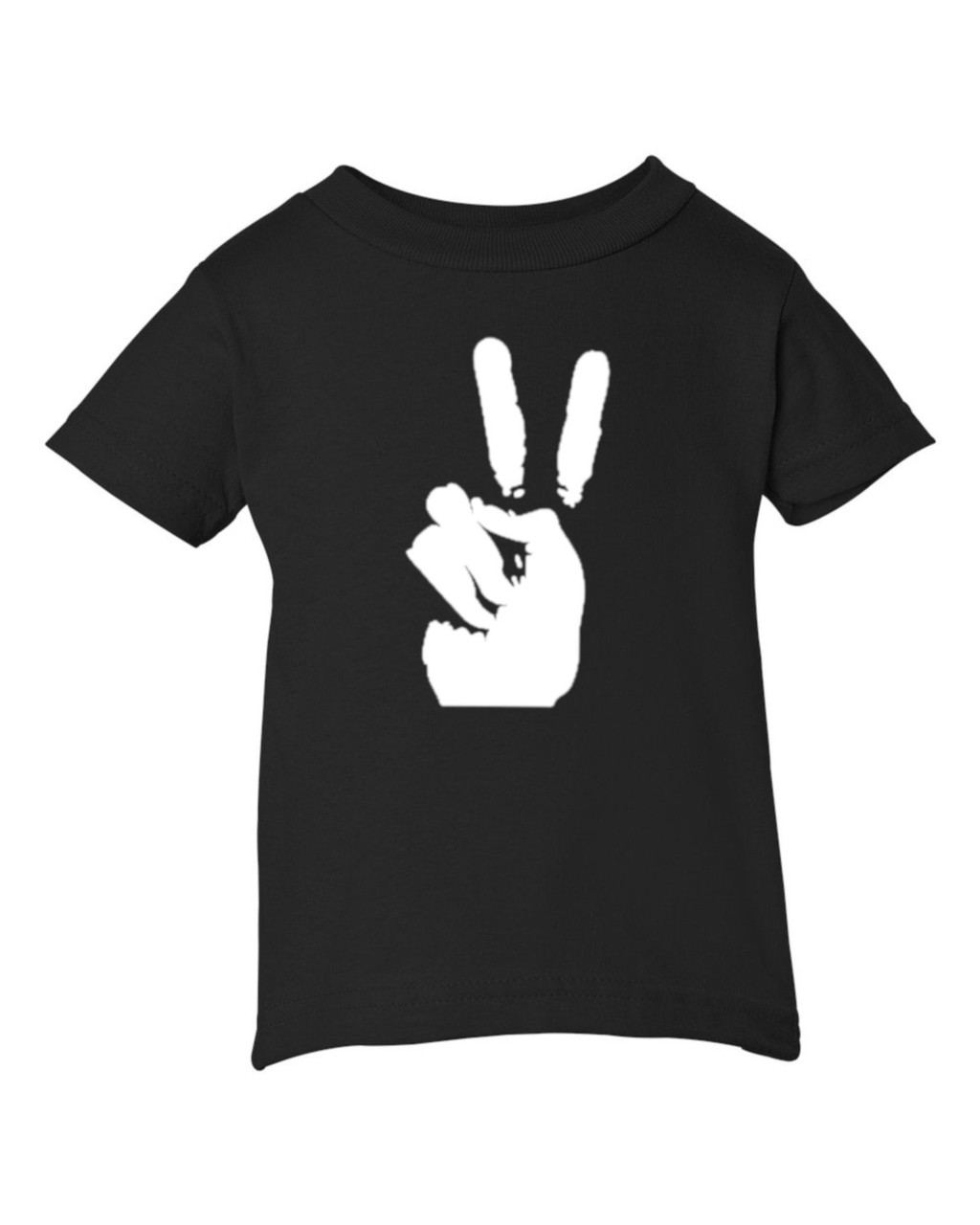 Peace Sign Symbol Hippie 60's Baby Toddler Black T-Shirt Dead Head Tee