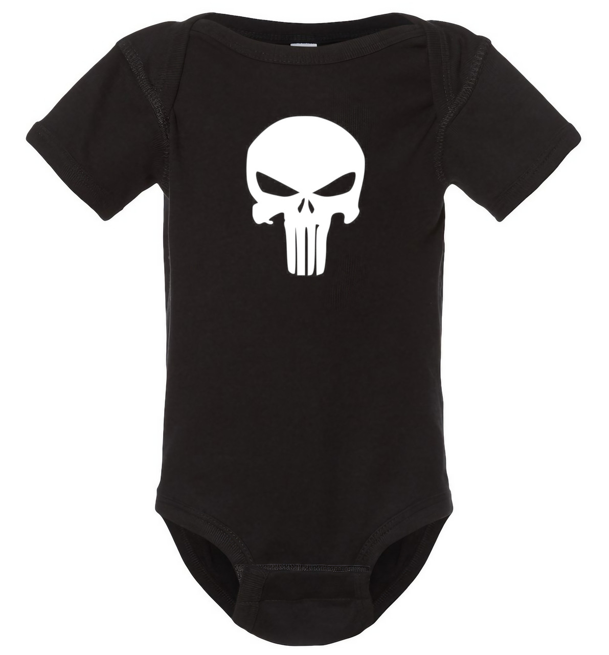 Skull Punisher Fun, Cool Baby Onesie & Infant Black Bodysuit