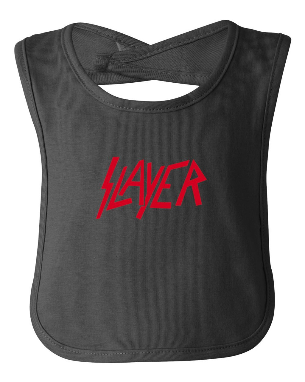 Slayer Thrash Speed Metal Rock & Roll Cotton Baby Bib Black