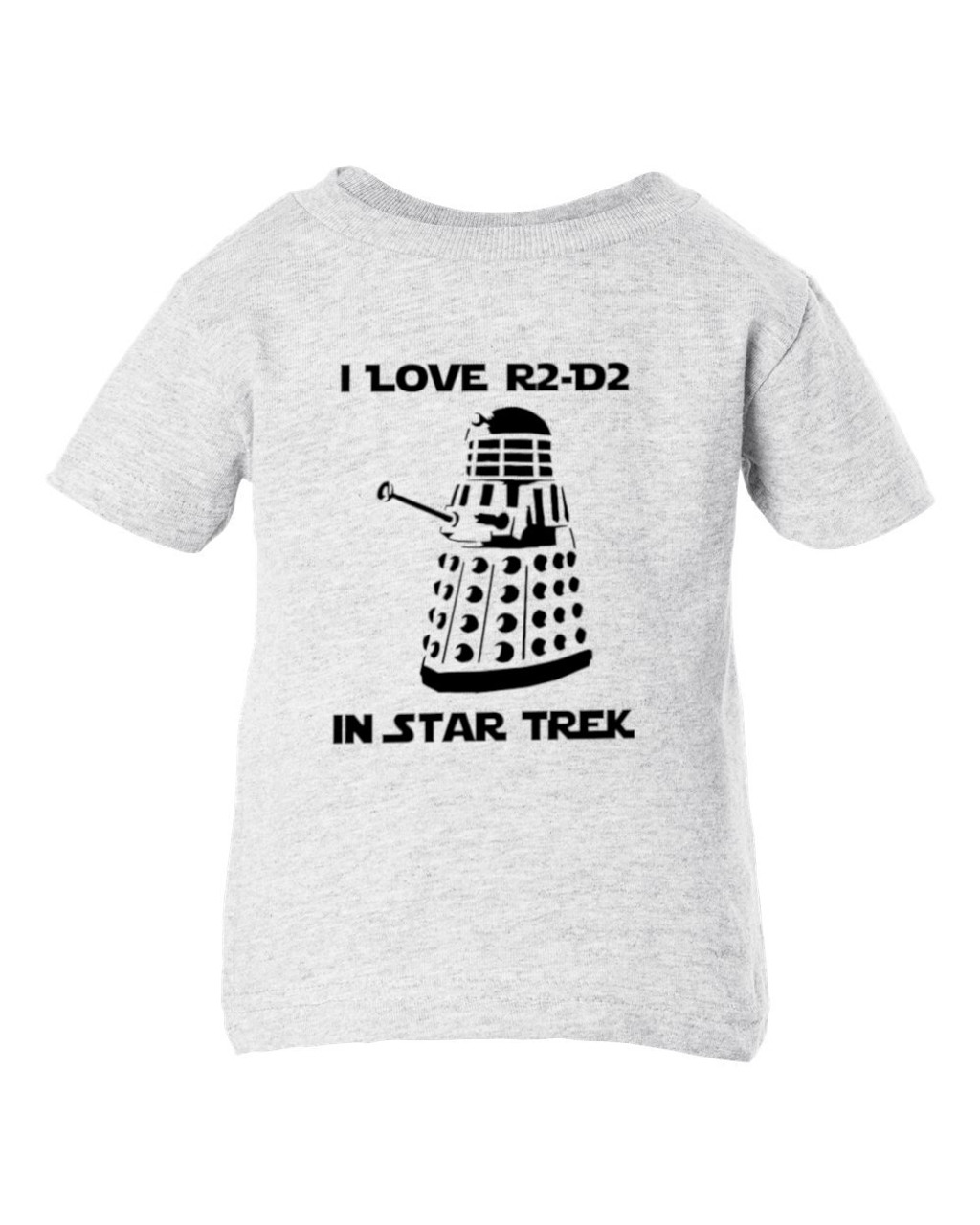 Star Force Trek Who? Dr Parody Dalek Sci-Fi Funny Toddler Child Ash T-Shirt
