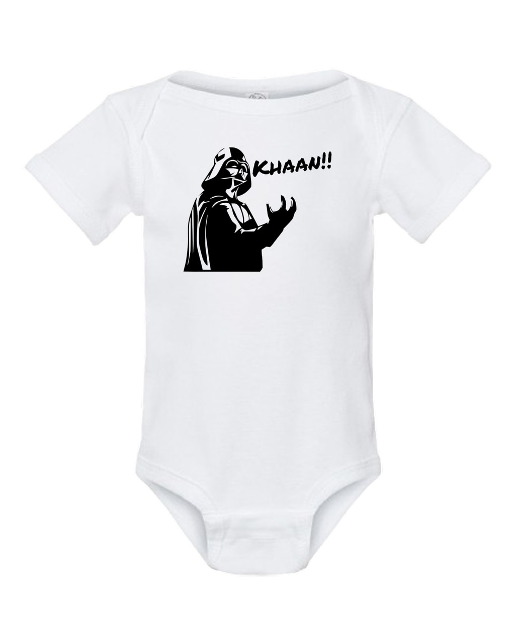 Star Force Trek Wars Vader Kirk Parody Funny Baby Onesie & Infant White Bodysuit