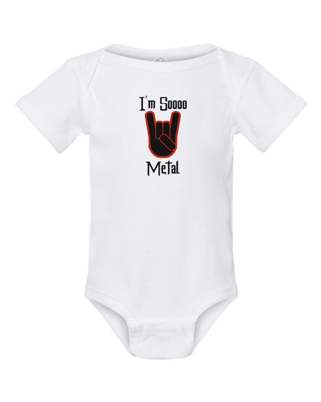 I'm So Metal Baby Thrash Red Rock & Roll Bodysuit Infant Speed Metal