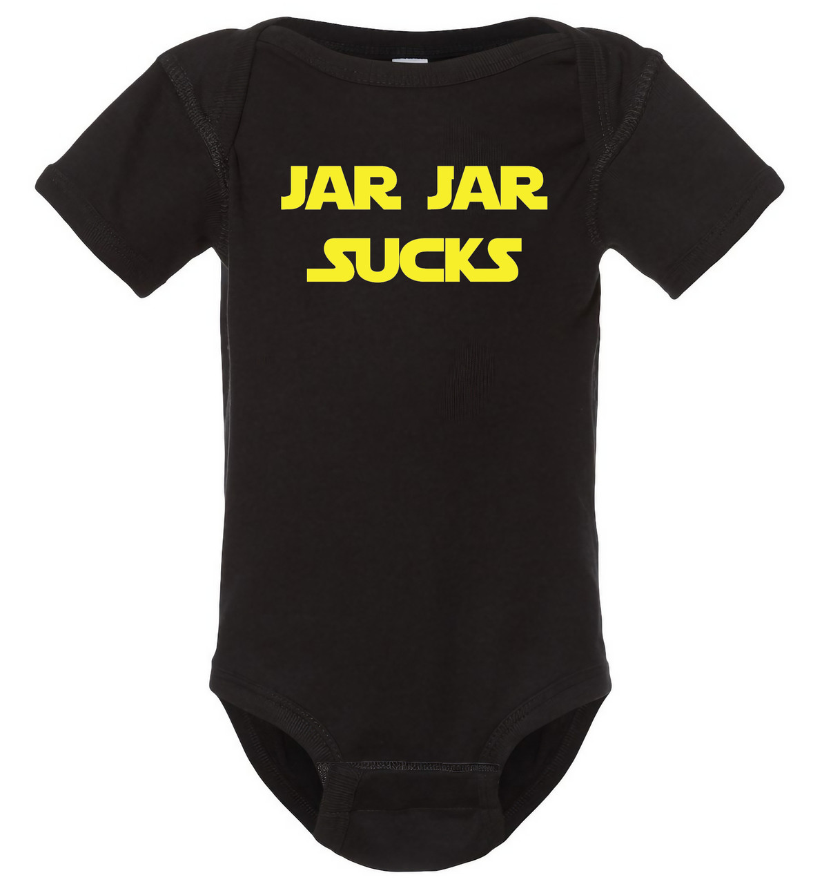 Jar Jar Sucks Star Force Funny Baby Onesie & Infant Black Bodysuit