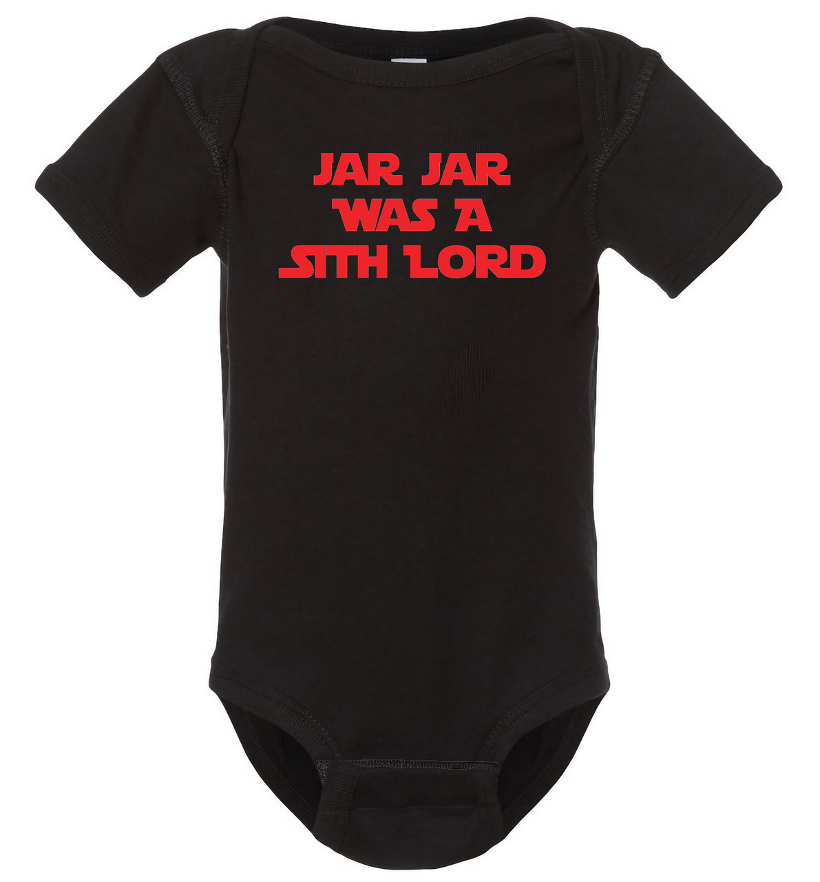 Jar Jar Was a Sith Star Force Fun, Cool Baby Onesie & Infant Black Bodysuit