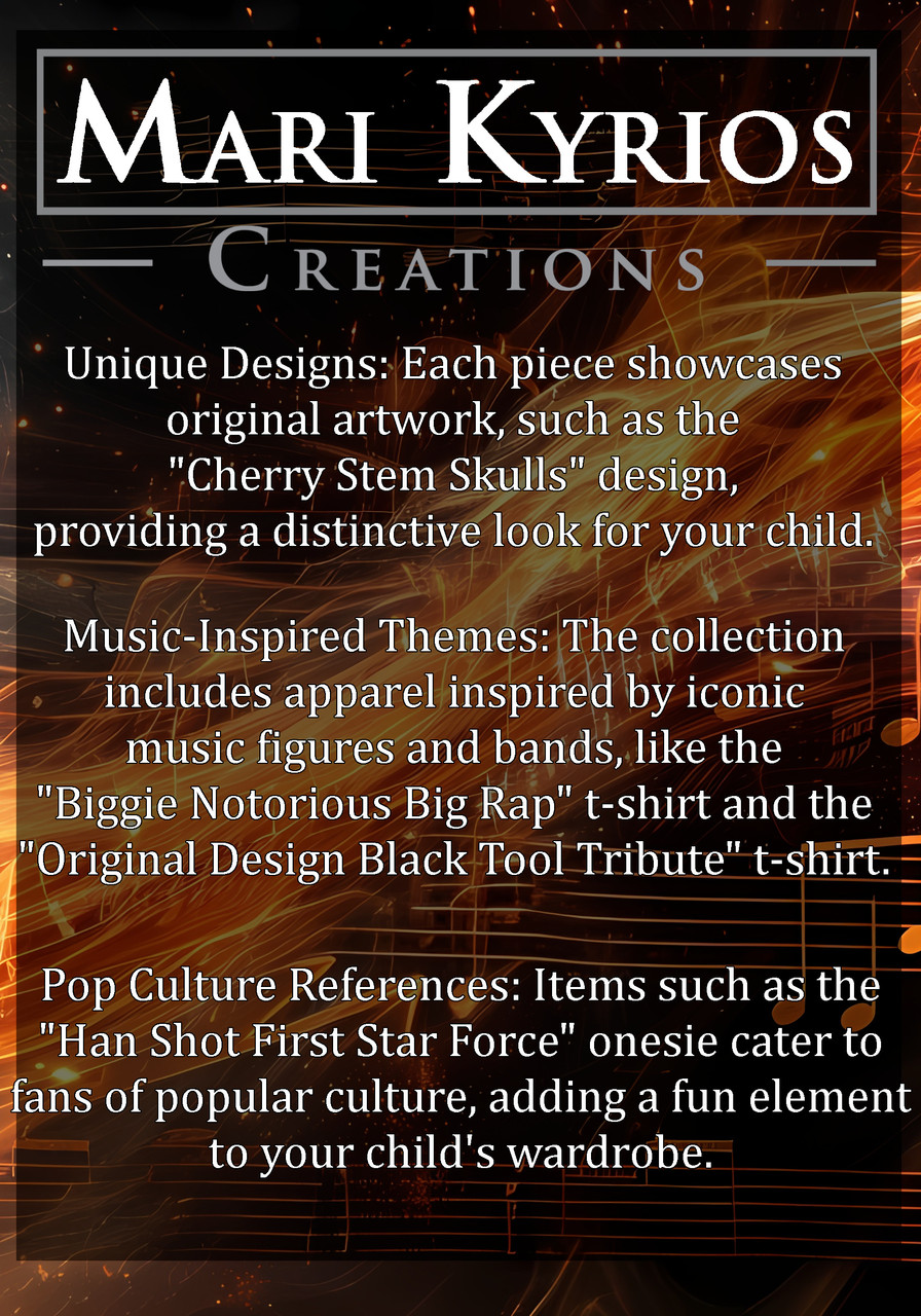 Each piece showcases original artwork, such as the slayer onesie design, providing a distinctive look for your child.