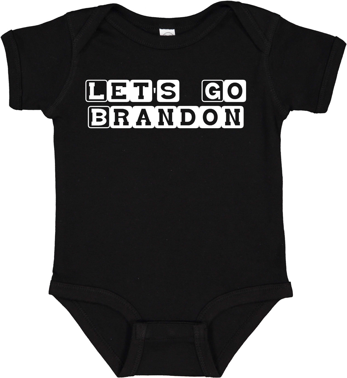 Let's Go Brandon Custom Baby Onesie & Infant Black Bodysuit