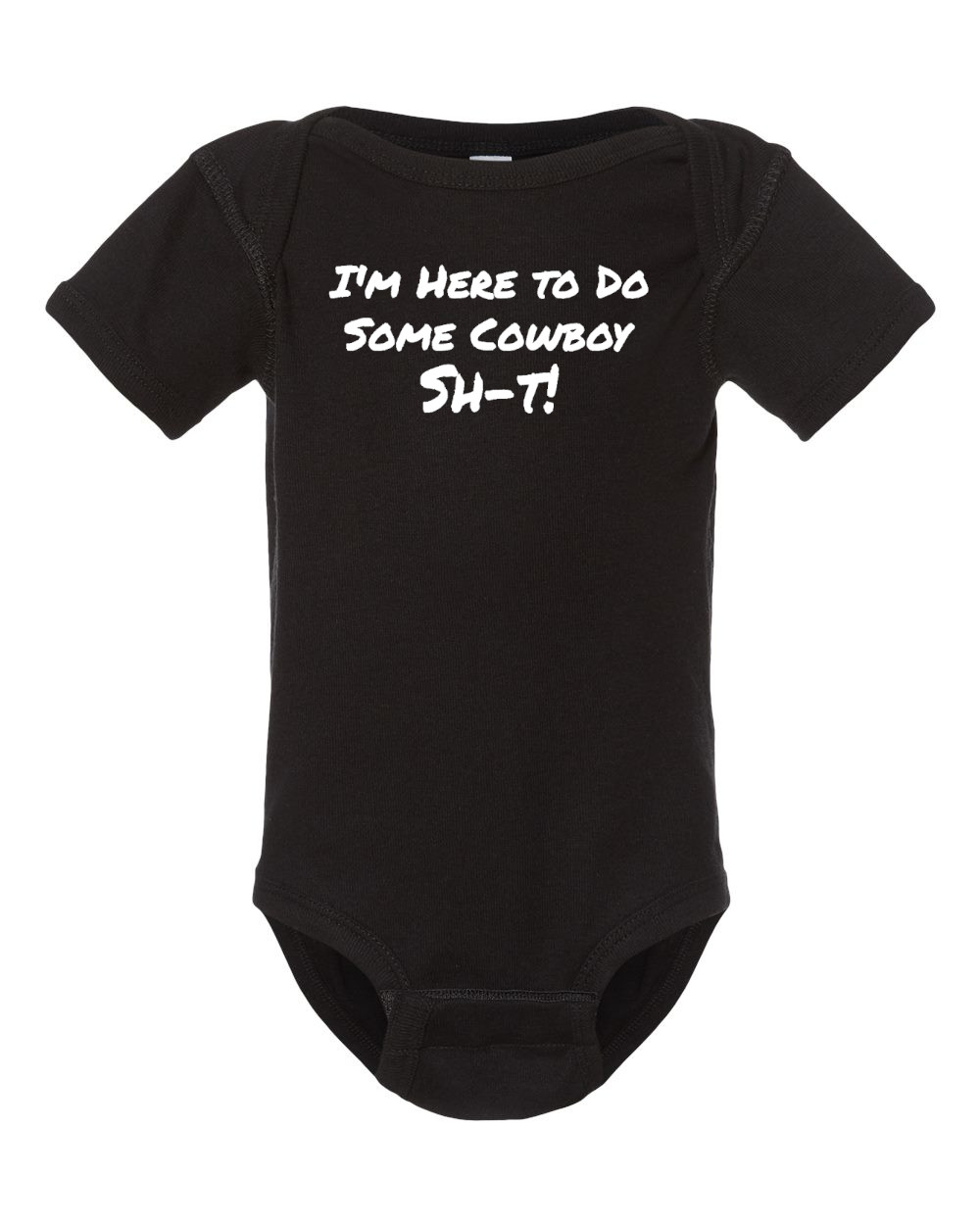 Hangman I'm Here To Do Some Cowboy Stuff Wrestling Cotton Baby Onesie & Infant Bodysuit Black