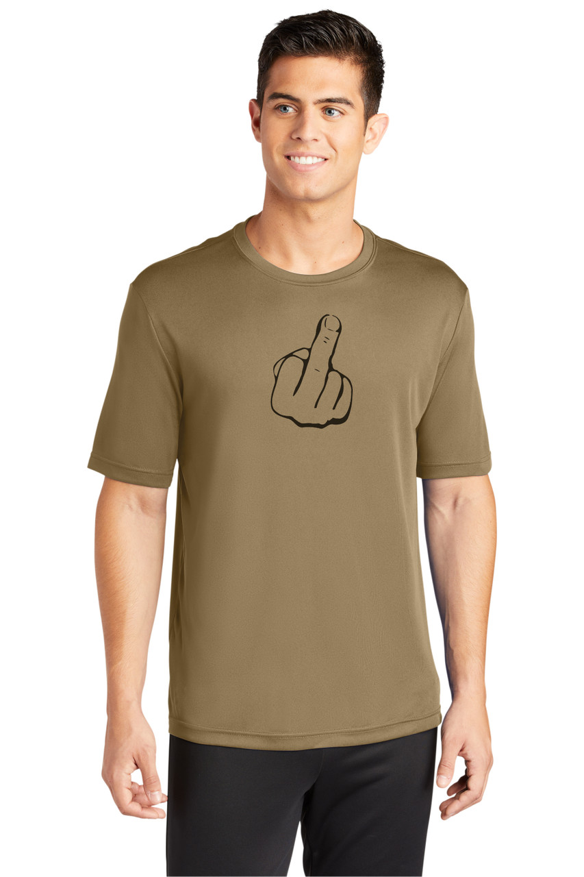 Middle Finger Counter-Culture Unisex Moisture Wicking Team Fit T-Shirt - Coyote Brown
