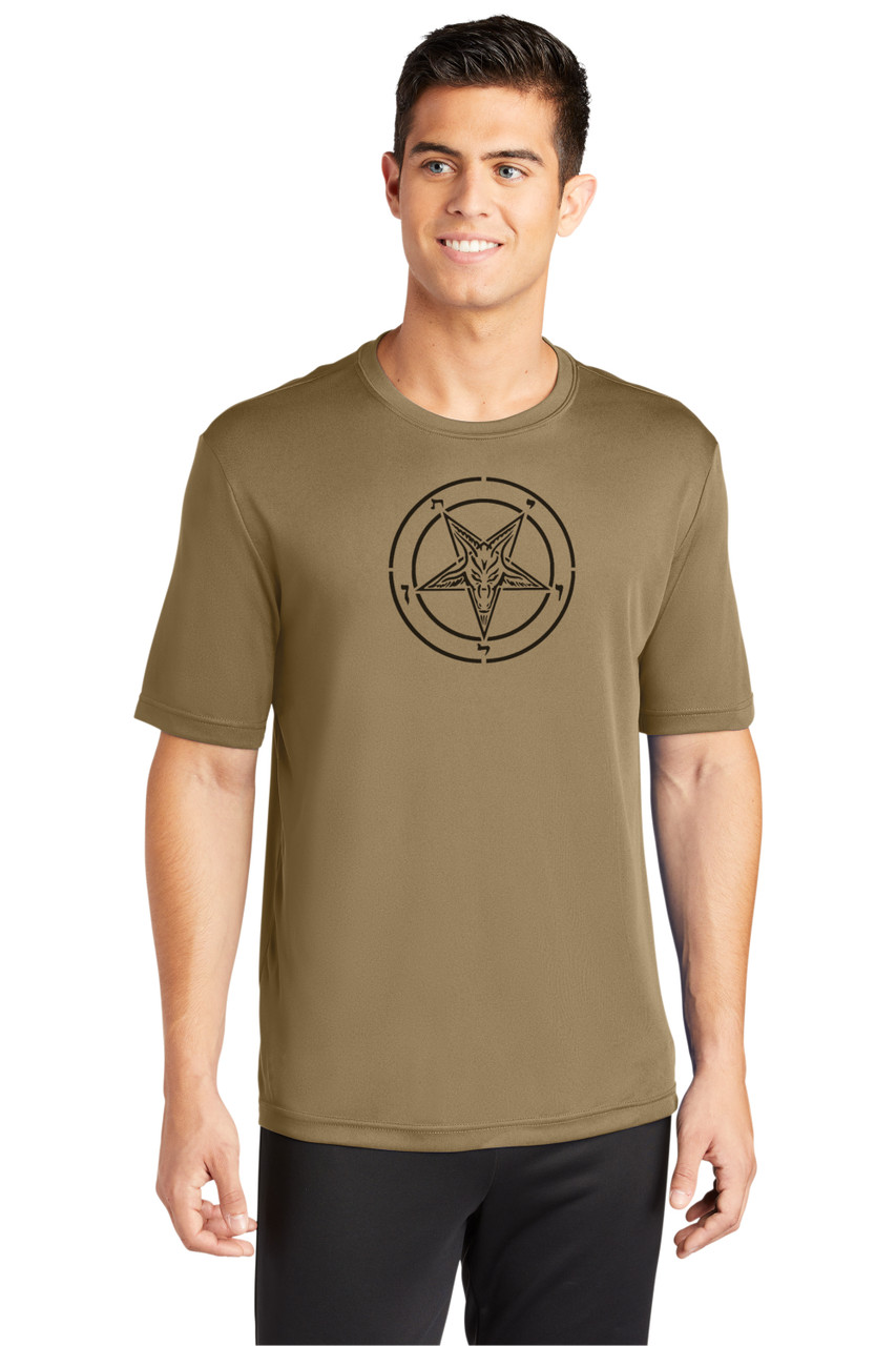 Satanist Church Counter-Culture Unisex Moisture Wicking Team Fit T-Shirt - Coyote Brown