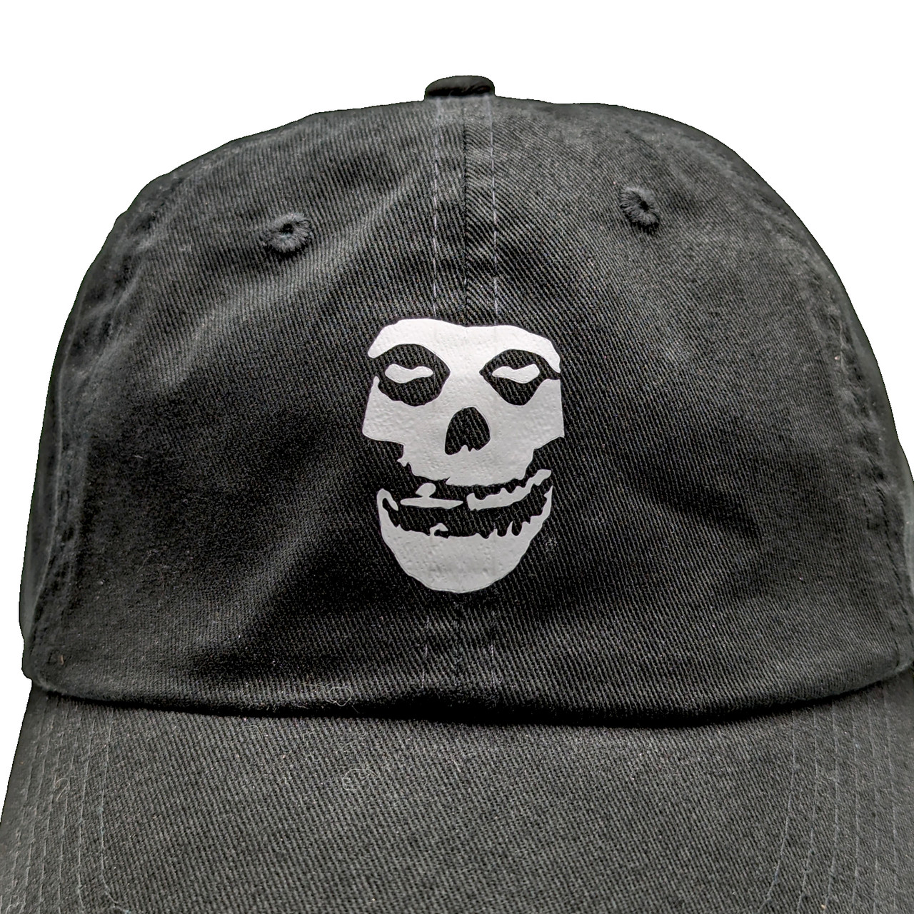 Mari Kyrios Misfit Punk Rock Fiend Skull Hat Adult Black Twill Adjustable Cap