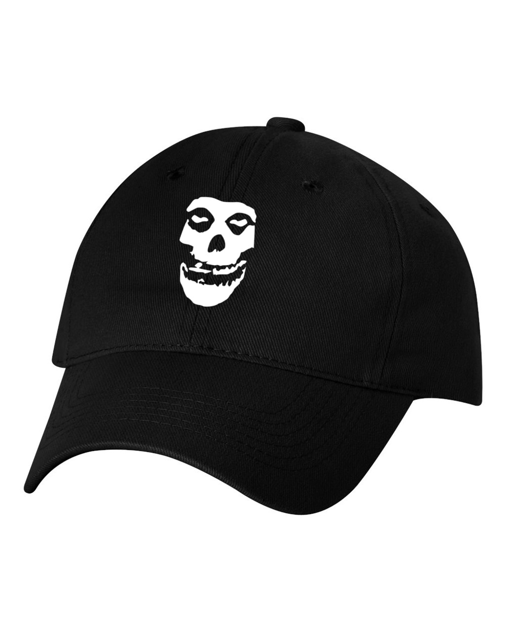 Mari Kyrios Misfit Punk Rock Fiend Skull Hat Adult Black Twill Adjustable Cap