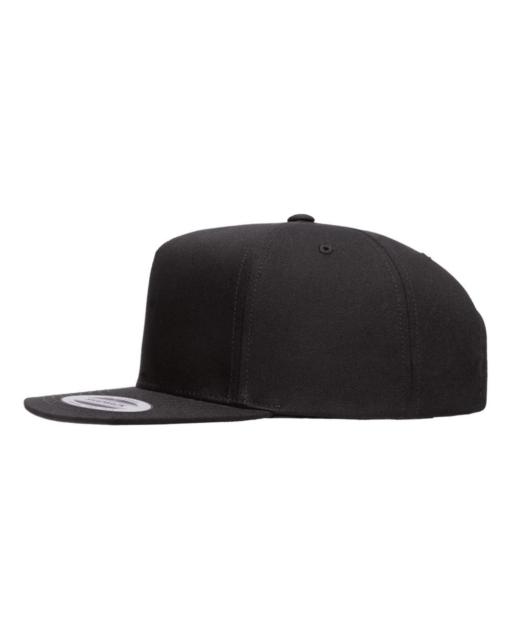 Misfit Heat Pressed Fiend Skull Flat Bill Hat - Adult Black Twill Snap Back Adjustable Cap