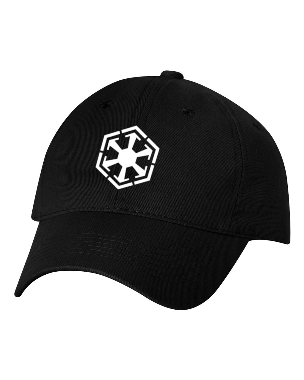 Star Force Sith Lord Dark Side Heat Pressed Hat - Adult Black Twill Adjustable Cap